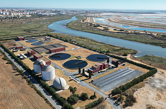 Vista aérea de la EDAR de Huelva